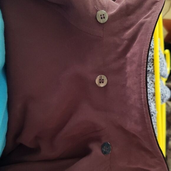 EUC Classic Elements Soft and Warm Wine Colored Quilt Lined Coat Jacket Sz S - Picture 6 of 8